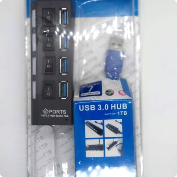 USB HUB 3.0 M-Tech 4 Port switch MT-UH3