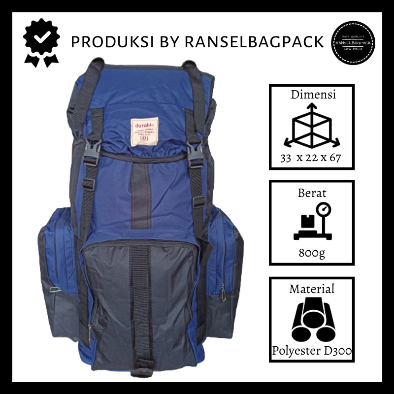 Tas Ransel Backpack Travel Punggung Carrier Hiking Gunung Kapasitas Besar Pria Wanita