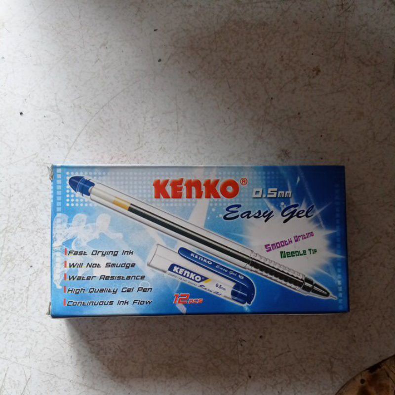 

pulpen gel kenko 0.5mm biru 1pack