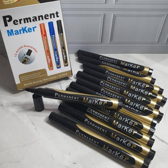 

(FREE ONGKIR) spidol permanen (1box=12pc)/permanent/spidol murah/marker permanent