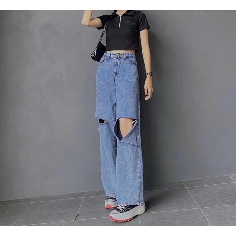 SHANA HIGHT WAIST KULOT JEANS SOBEK