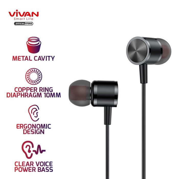 Headset Q11S Earphone Android / iPhone Metal Bass Ergonomic Ori Vivan