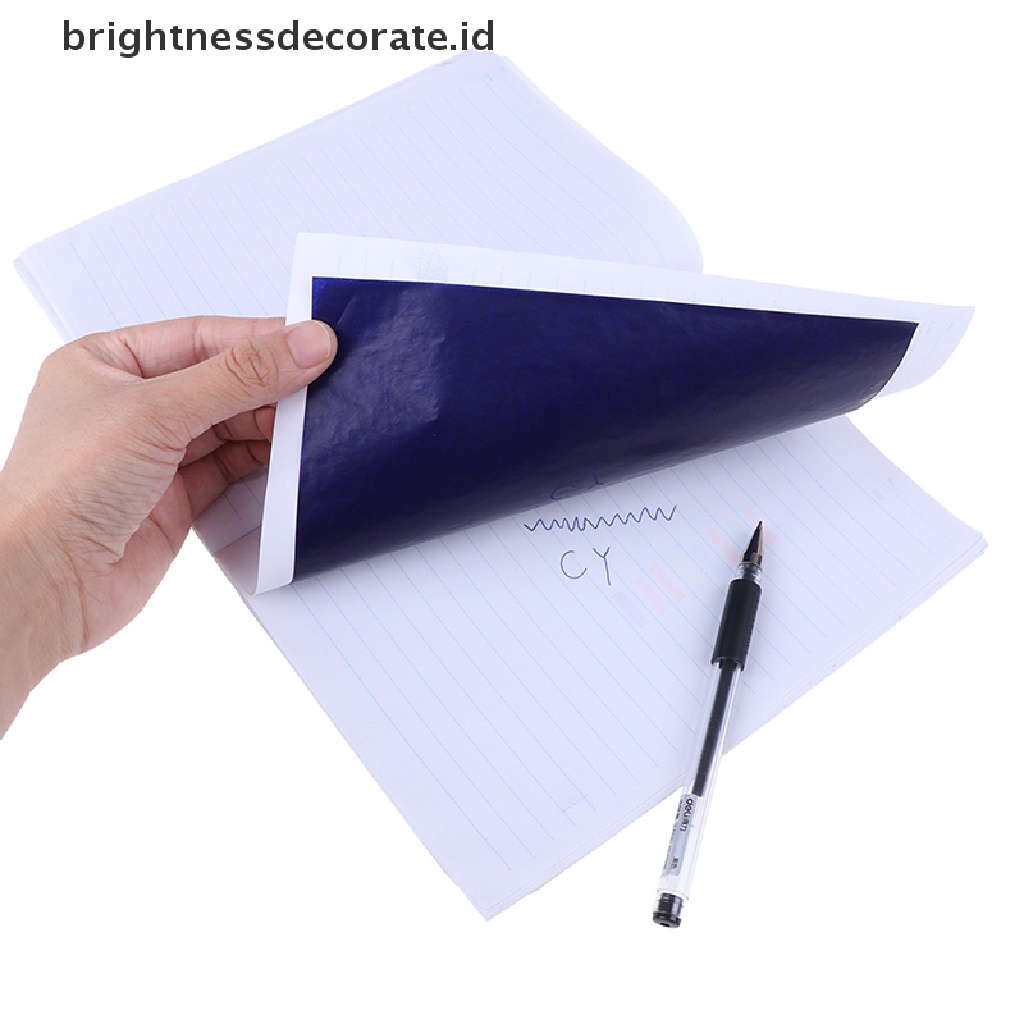 100 Lembar / Set Kertas Stensil Hectograph Bahan Karbon Warna Biru Tua Ukuran A5