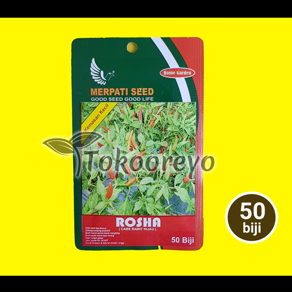 BENIH MERPATI SEED ROSHA CABE RAWIT 50 BIJI SACHET KEMASAN PABRIK