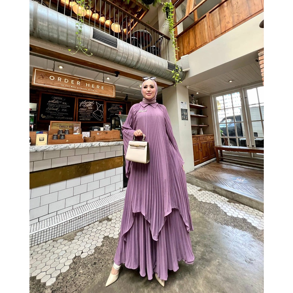 Set Nayyara Fashion Muslim/Gamis Kekinian/Ori Glamz/