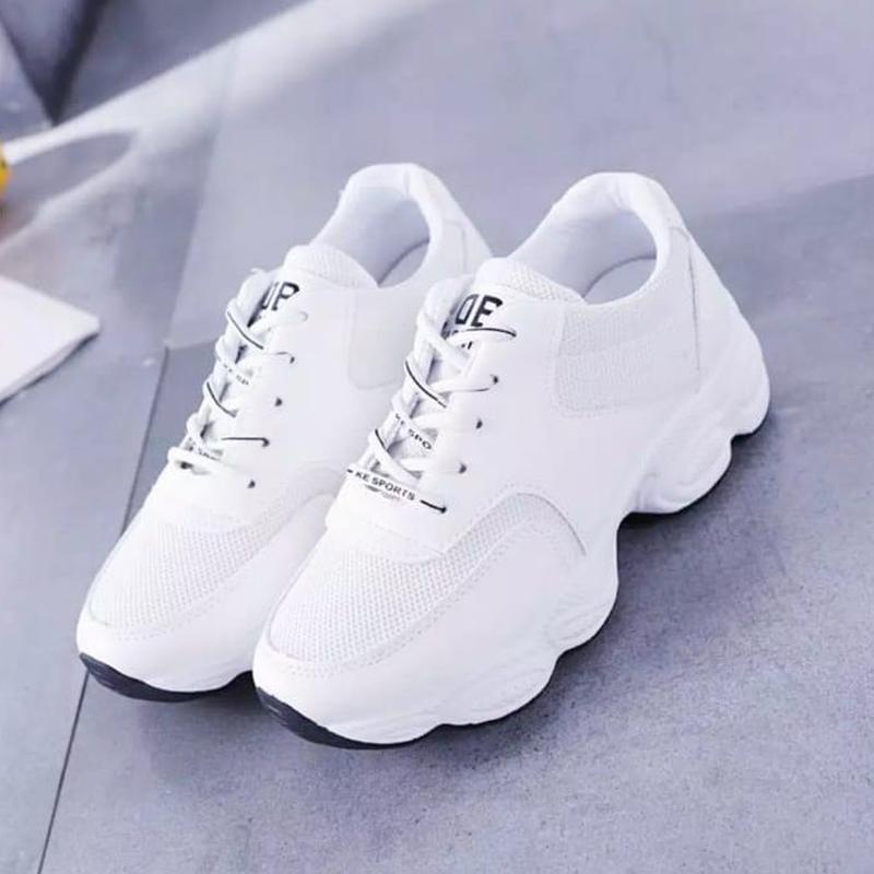 Separu Olahraga Wanita Pvn Yongjun Sepatu Sneakers Tali Cewek Import Sepatu Sport Kasual Putih 019 S