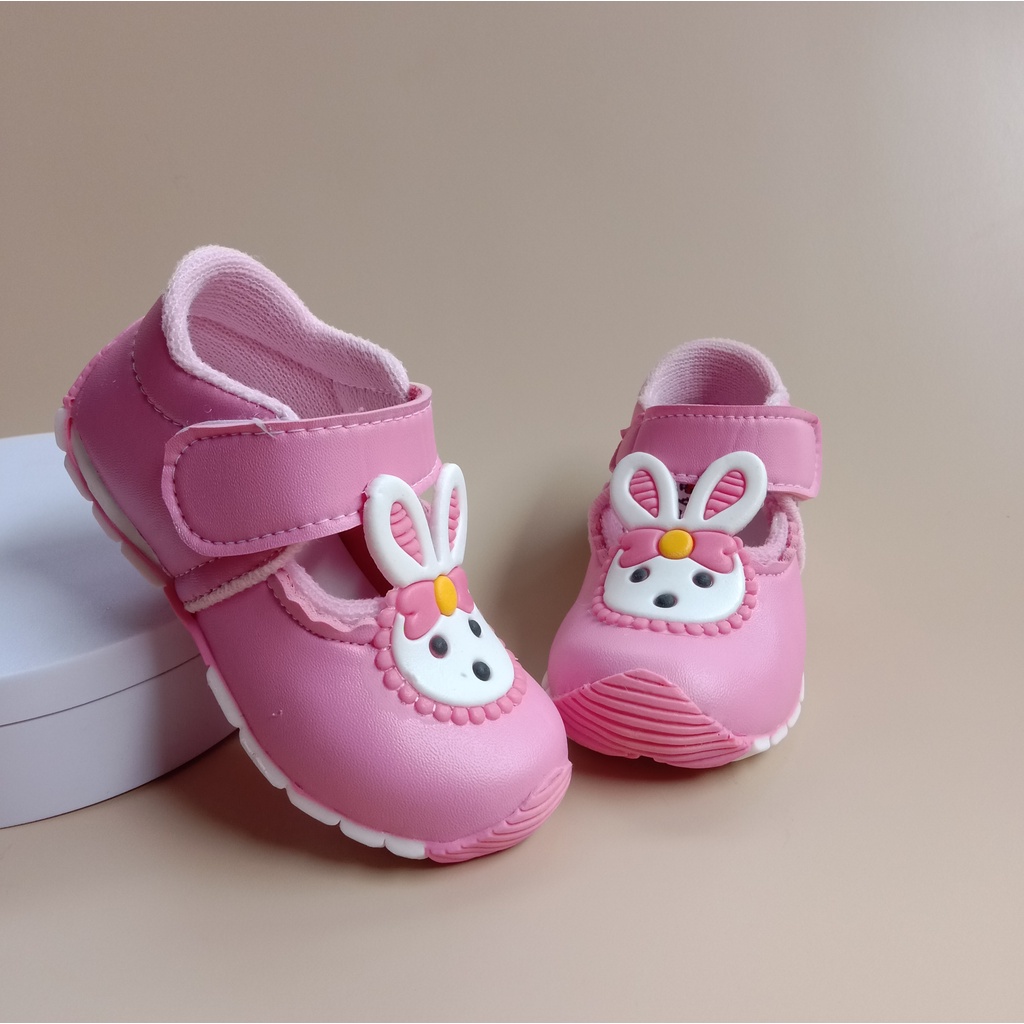 SEPATU ANAK BUNYI BAYI PEREMPUAN USIA 1-3 TAHUN / SEPATU BALITA MURAH - KELINCI