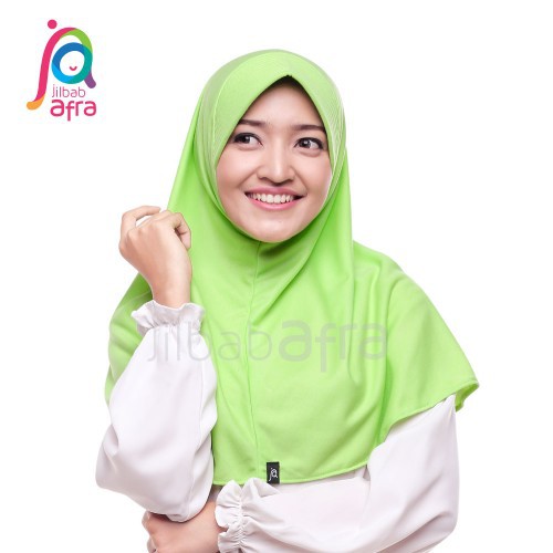 Jilbab Instan Kaos BERIA Hijau Muda, Bergo Kaos Hijau Muda Murah
