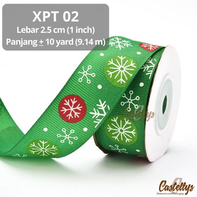 

Premium Product!!! Xpt Pita Hiasan Kado Hadiah Hampers Kue Cake Motif Natal Christmas - Paling Diminati