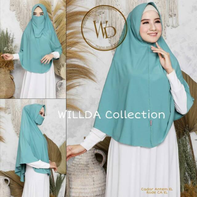 Kerudung Cadar Antem Size XL WILLDA Collection Jilbab Khimar bergo wilda