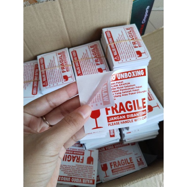 

STIKER FRAGILE UNBOXING ll MURAH