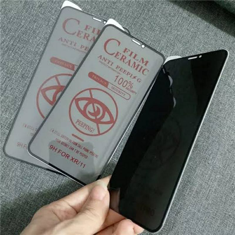 2IN1 TEMPERED GLASS CERAMIC MATTE ANTISPY REDMI 10C FULL COVER