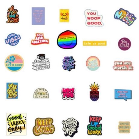 Motivational Phrases PVC Sticker (10pcs)