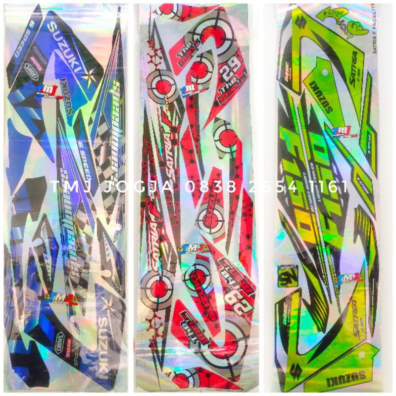 STRIPING STIKER BODY SATRIA F FU FACELIFT HOLOGRAM / STICKER VARIASI HOLOGRAM FU 2013-2014