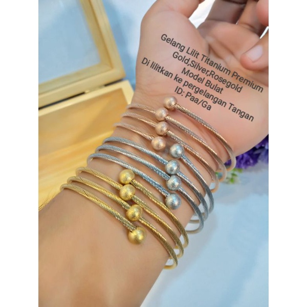 gelang lilit titanium premium