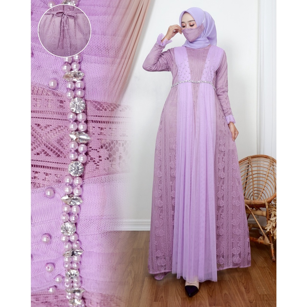 PROMO LONG DRESS VIOLA / DRESS PESTA / DRESS KONDANGAN CANTIK