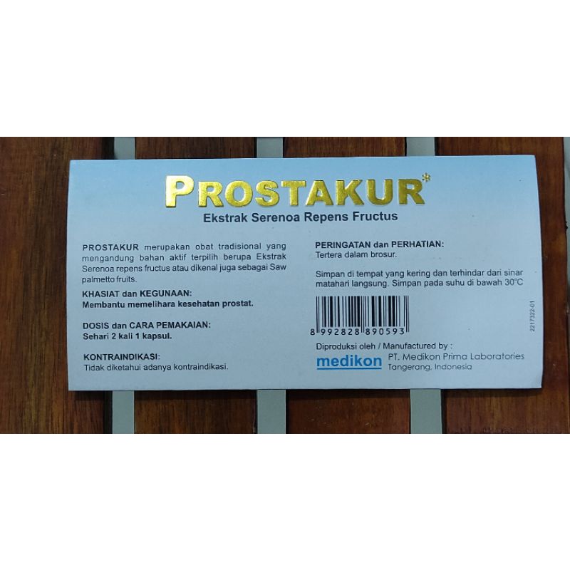 Prostakur 6 Kapsul / Memelihara Kesehatan Prostat