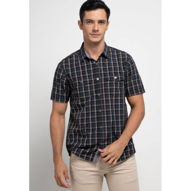 Kemeja pendek Watchout jeans terbaru