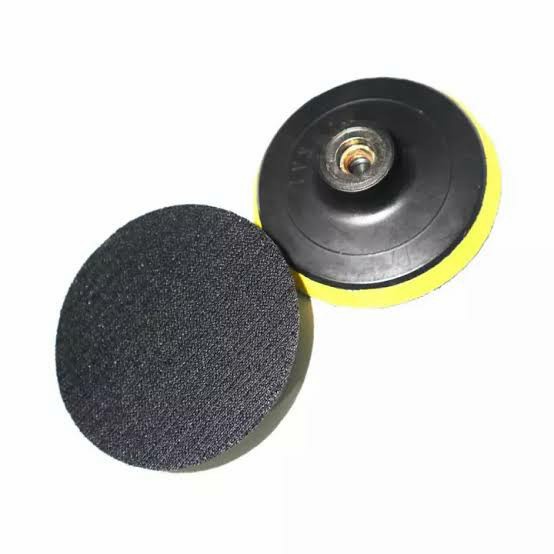 Tatakan Amplas Velcro / Tatakan Amplas Velcro Gerinda Tangan / Rubber Pad 4&quot; / Tatakan Amplas Bulat 4 Inch / Piring Amplas / Tatakan Amplas Bulat