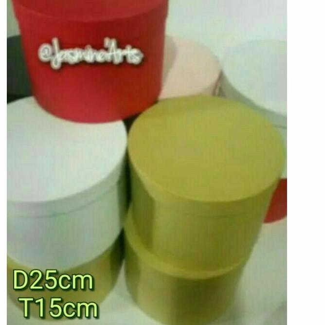 

➧ Gift Box D25T15, D25T20/Box Bulat/Bloom Box /Round Flower Box /Bloom Box / Box Bunga Diameter 25cm Tinggi15 ✿