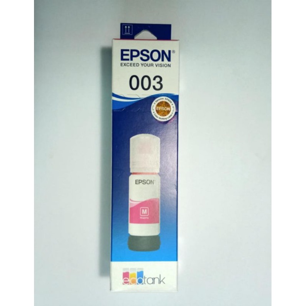 Tinta Epson T003 Magenta T 003 003M Original Cartridge Ori Resmi Asli