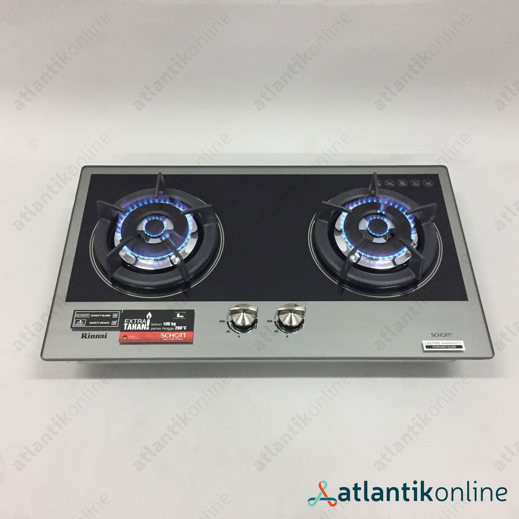 Kompor gas tanam built-in gas hob RINNAI RB-2GH-C MB RB2GHCMB