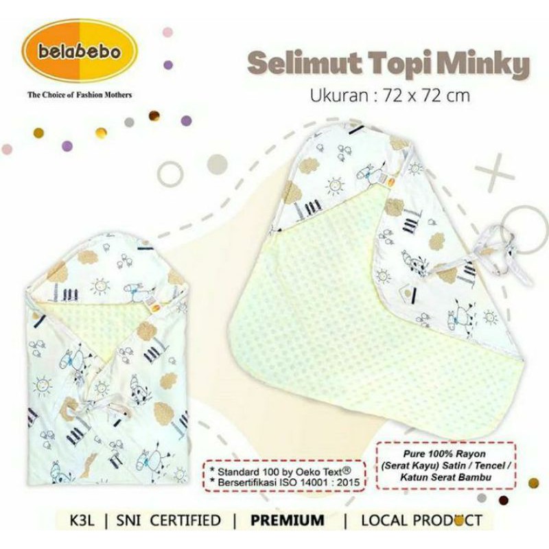 Belabebo Selimut Topi Minky (BB-008-1) - Selimut Bayi