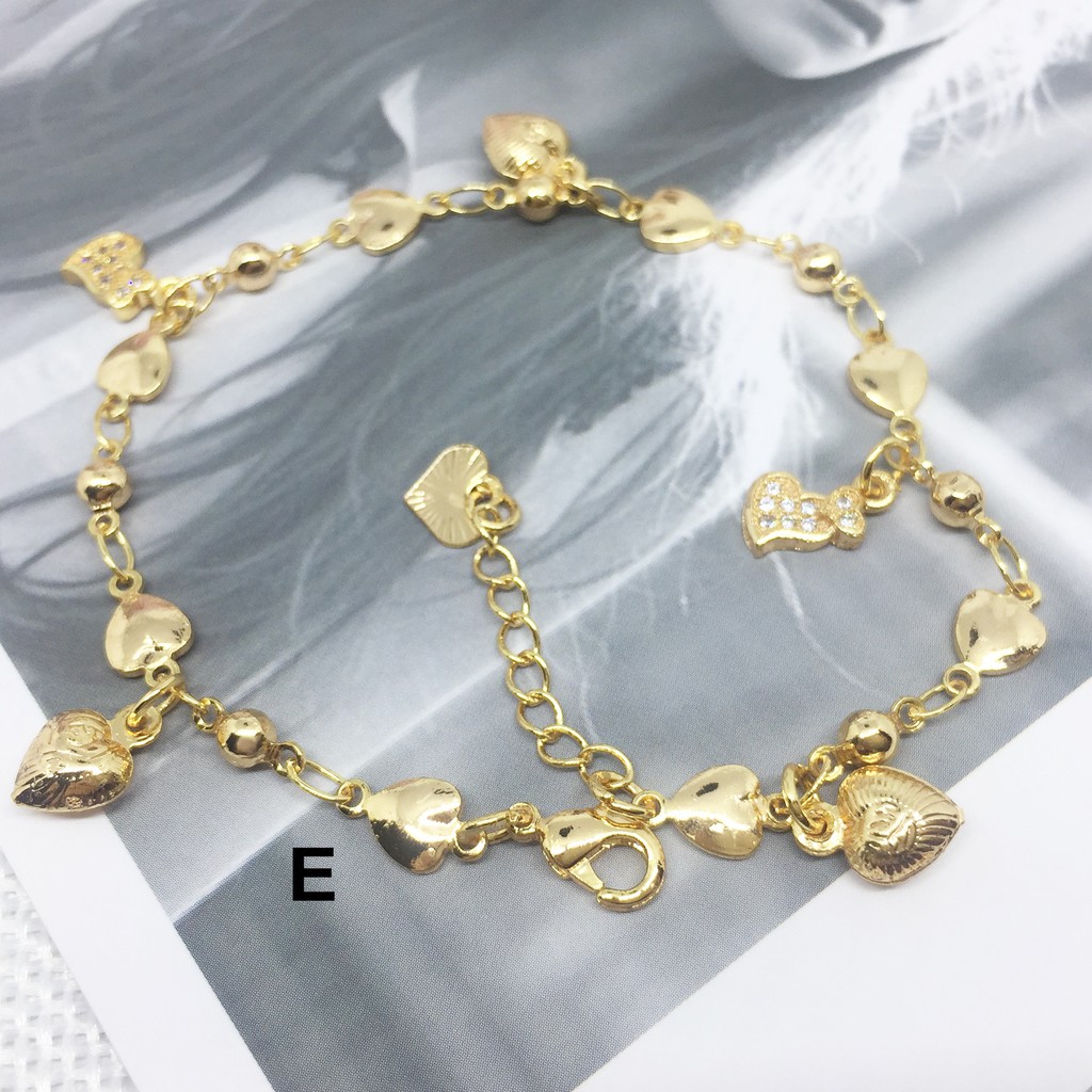 Gelang Tangan Xuping Rantai Love Bulat Lonceng Warna Gold - BB412