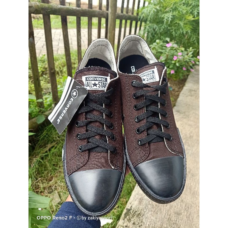 sepatu converse hight and low brown black FREE KAOS KAKI