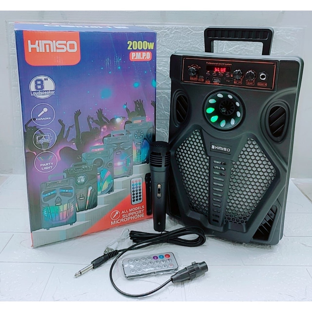 Speaker Bluetooth Portable  8 inch iBrain Power/Kimiso QS 7807 Super Bass Suara Jernih 4813 834 7806