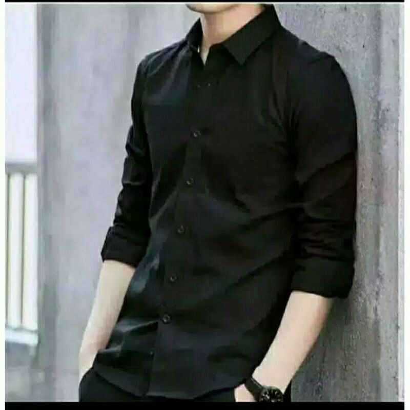 Baju Kemeja Polos Katun Kerja Kantor Formal Lengan Panjang Pria / kemejapria/kemeja polos