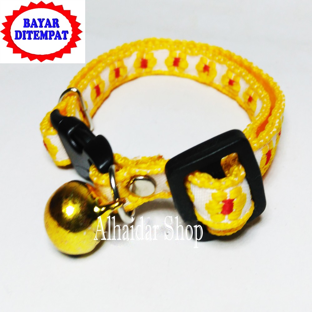 KALUNG KUCING LONCENG MOTIF GARIS MUSANG ANJING KELINCI