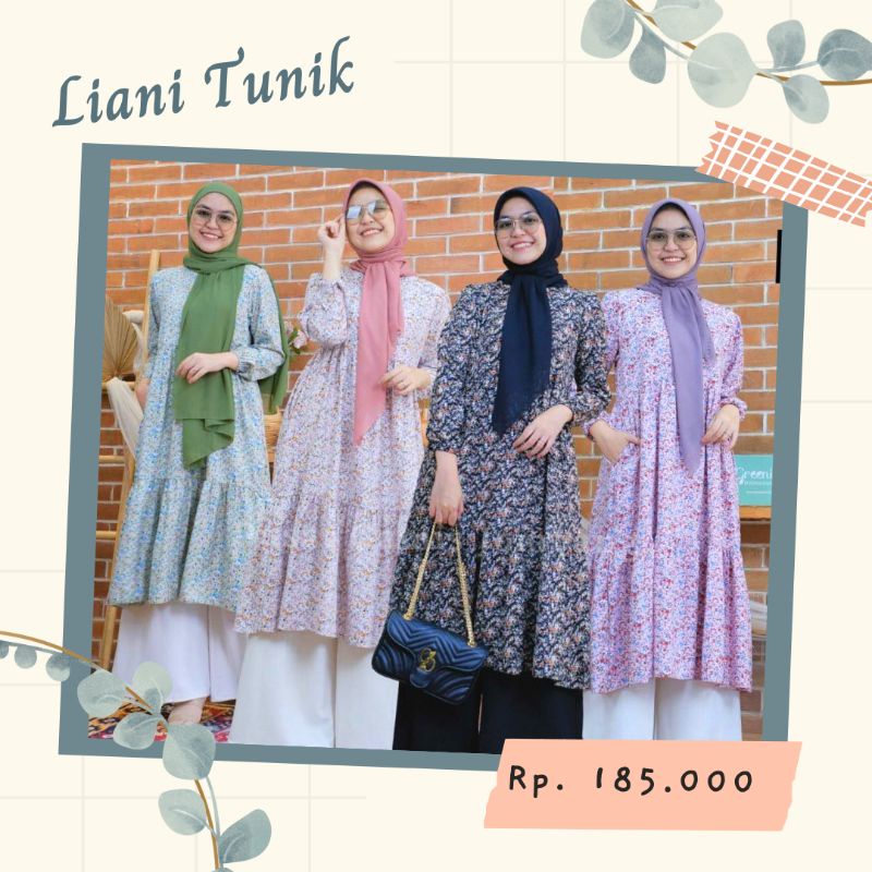 GREENISM LONG TUNIK TUNIC LIANI BY GREENISM WANITA TERBARU 2022 PREMIUM QUALITY ORIGINAL BRANDED BUN