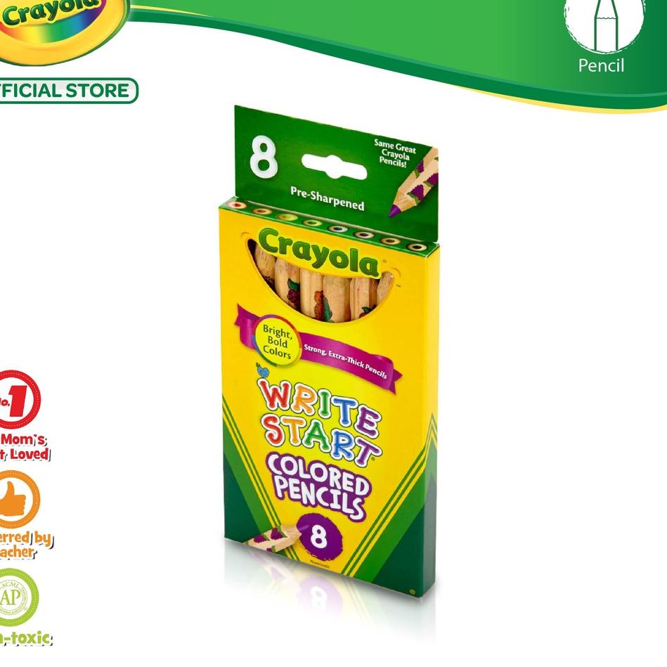 

Ready Terunik Crayola 8 Colored Write Start Pencils