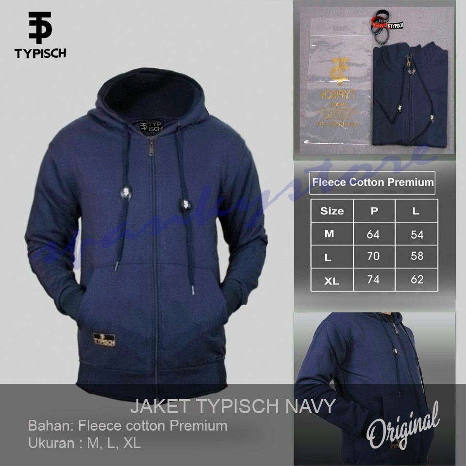 Sweater Jaket Pria Murah Hoodie Zipper TYPISCH ORIGINAL 