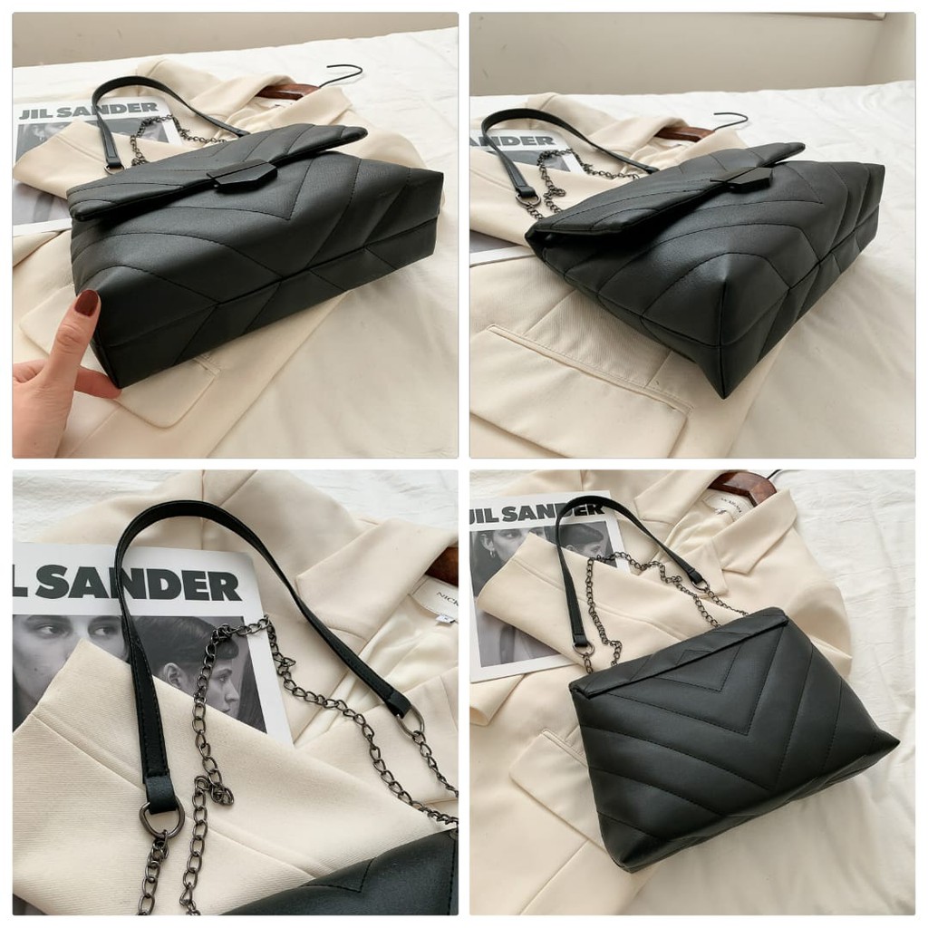 TAS SELEMPANG WANITA KULIT HITAM PREMIUM FASHION BATAM CANADA TA238B5 IMPORT MURAH SLING BAG KOREA