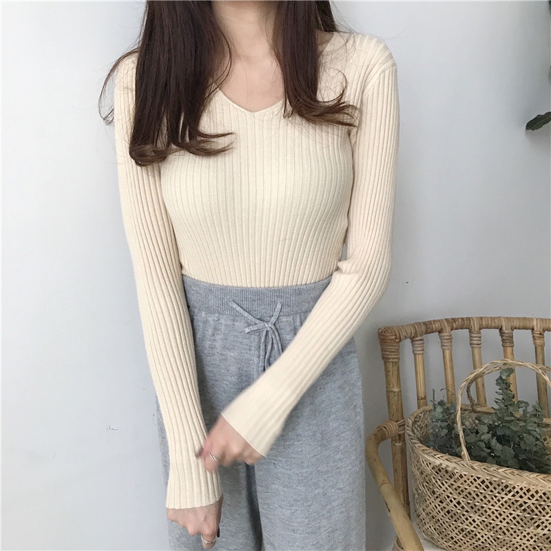 XIAOZHAINV Sweater Wanita Korean Style Lengan Panjang HW0053