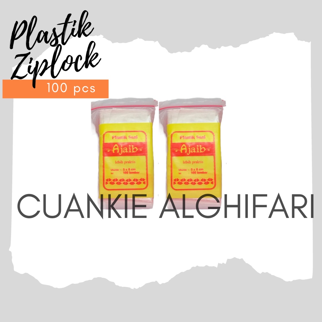 plastik ziplock 100 lbr 5*8