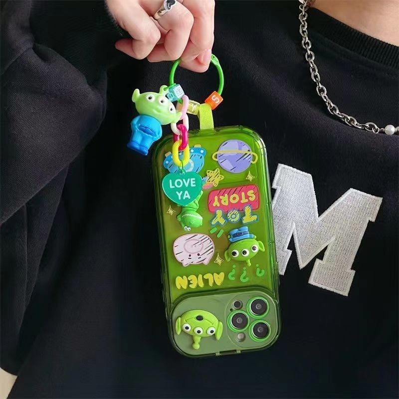 Pelindung Lensa Model Flip Desain Graffiti Little Monster Bear Untuk iPhone 12 13 11 Pro Max X Xs Max Xr dfjvg3