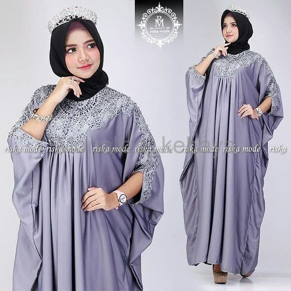 Terindah Gamis Kaftan aliyah silverby Riska Mode