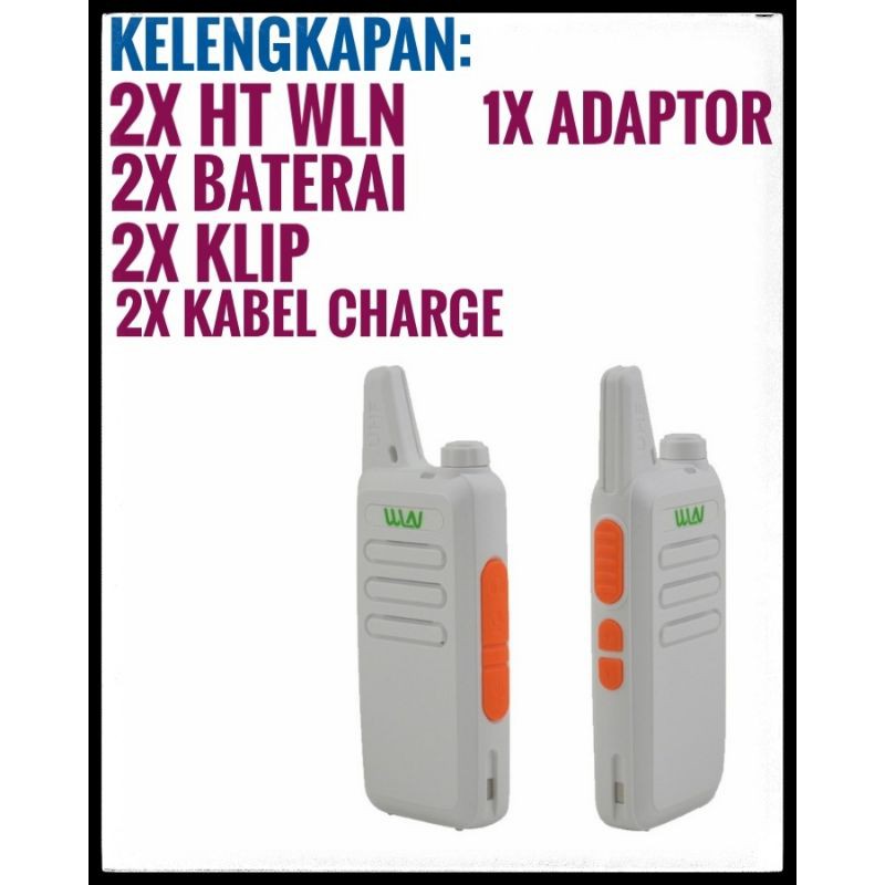 PROMO MURAH HT WLN KD-C1 UHF PUTIH SEPASANG HT WLAN KDC1 SEPASANG UHF