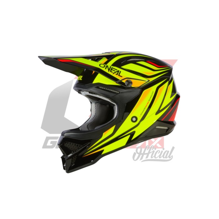HELM ONEAL 3 SERIES VERTICAL V.23 HELMET - BLACK YELLOW NEON