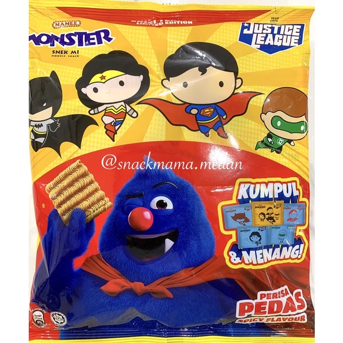 MAMEE MONSTER NOODLE SNACK 200GR (ISI 8 PACK) RASA BBQ/SPICY/CHICKEN