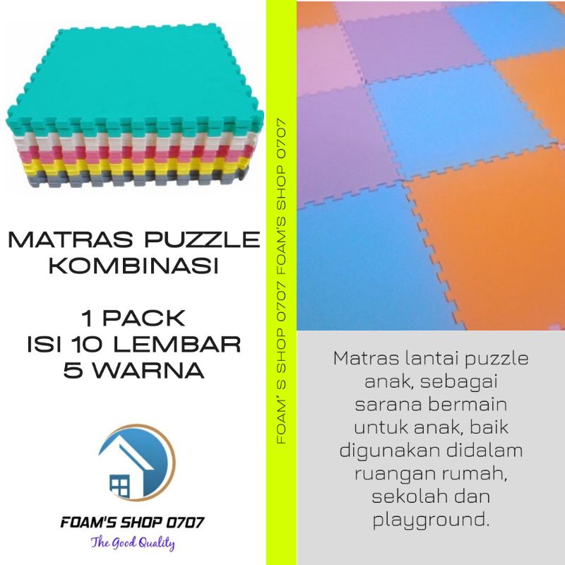 Jual Alas Lantai Matras Puzzle Tikar Karpet Warna Kombinasi Merak