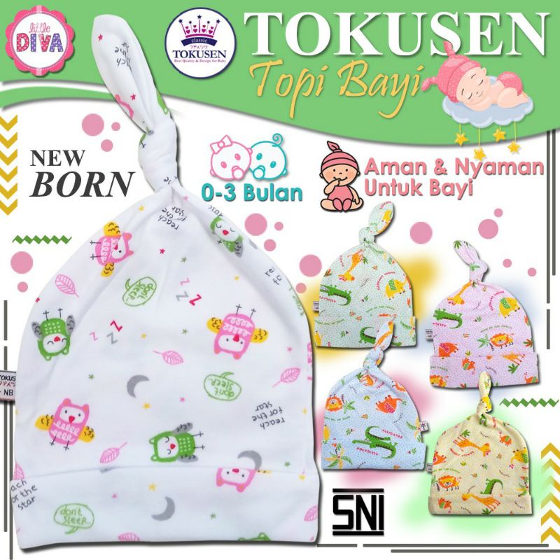 ♥BabyYank♥ Topi Bayi Kuncir Newborn TOKUSEN - Topi Bayi NB - Topi Kupluk Kuncir Bayi