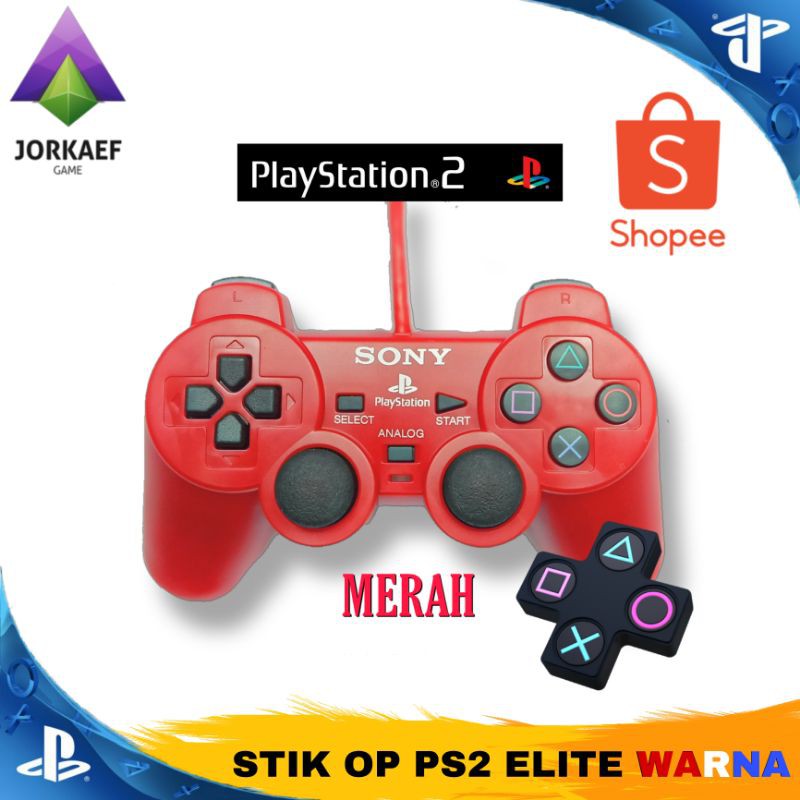 STIK OP PS2 ELITE WARNA (-MERAH - PUTIH - BIRU)