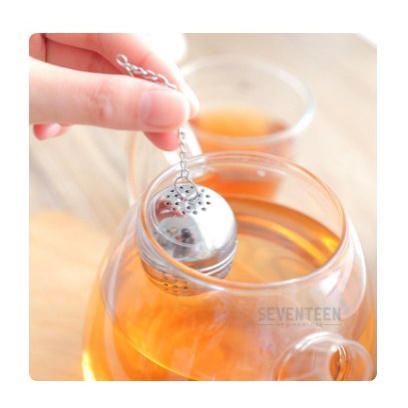 Saringan Teh Bentuk BOLA Stainless Filter Tea Infuser Ball Maker