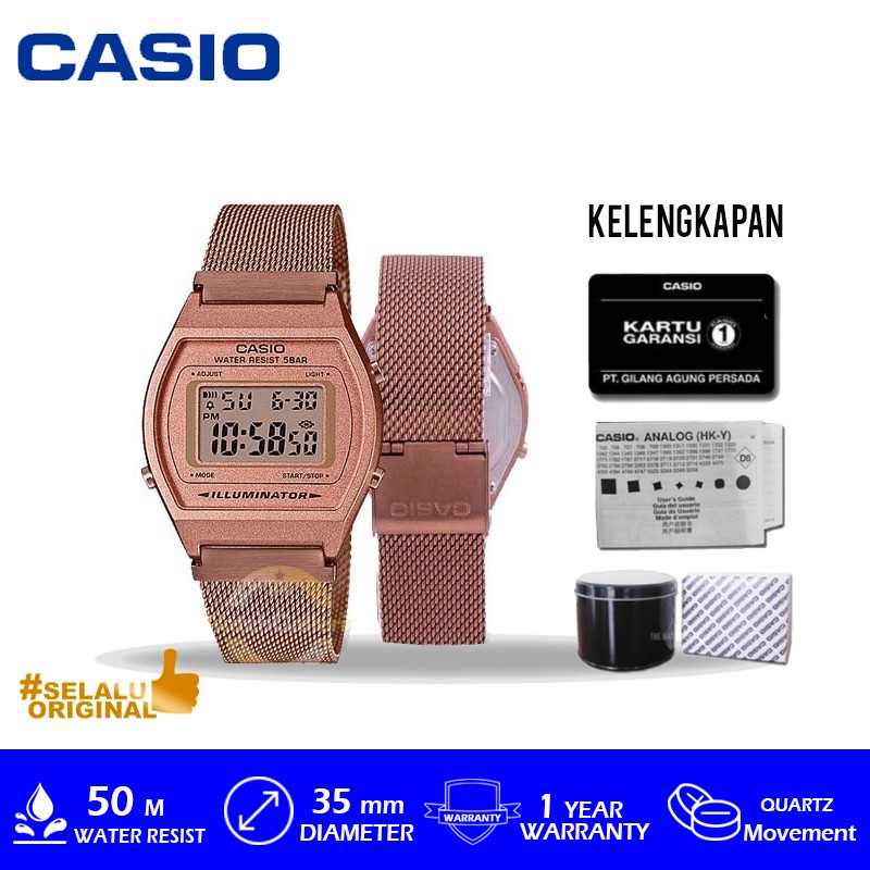 Jam Tangan Casio B640WMR-5ADF Dengan BOX Kaleng Original Bergaransi Resmi 1 Tahun
