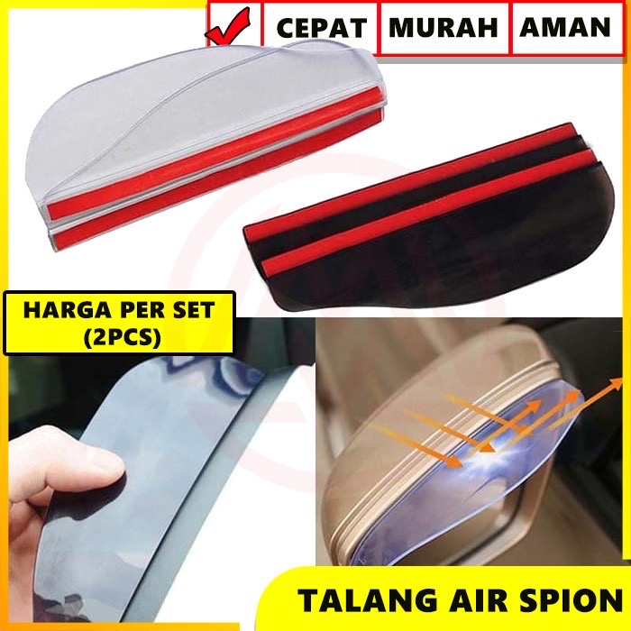 Talang mika spion mobil anti air (1pasang)