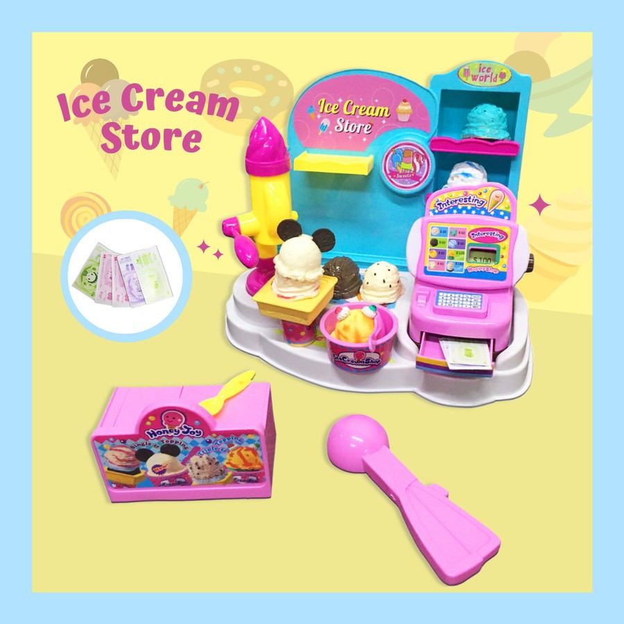 ICE CREAM SHOP SET MAINAN TOKO ES KRIM DAN KASIR KDL-888-31A PRETEND PLAY TOYS